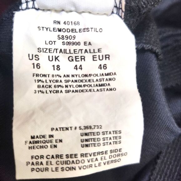 Miraclesuit Pleated Square Neck Swimsuit Black Size 16 - Picture 5 of 6